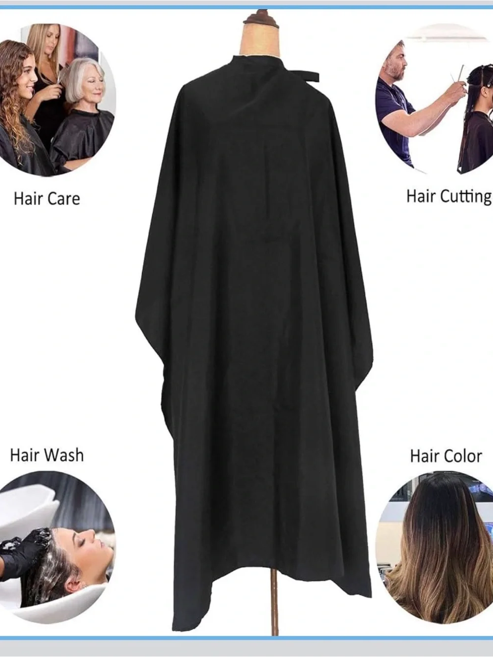 New Black Hair Salon Cape Unisex